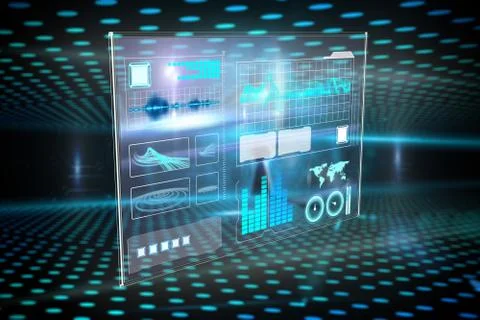 Composite image of business interface Ilustração Stock