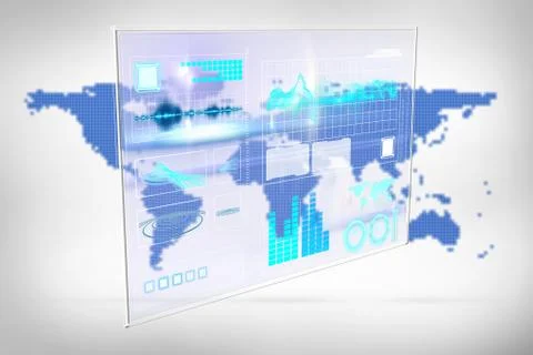 Composite image of business interface Ilustração Stock