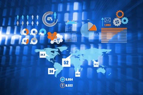 Composite image of business interface Stock Illustration