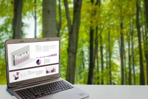 Composite image of business interface Illustrazione stock