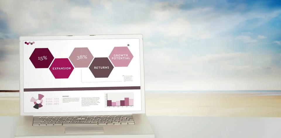 Composite image of business interface Stock Illustration