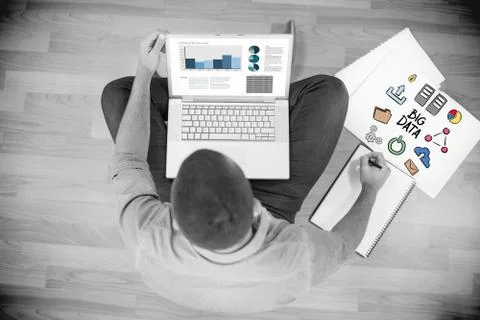 Composite image of business interface Ilustración de archivo