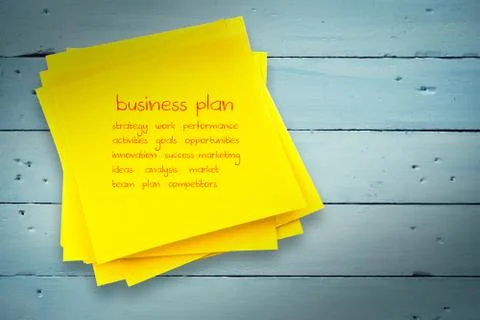 Composite image of business plan Illustrazione stock