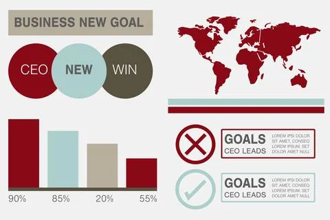 Composite image of business presentation with charts and text on white backgr Illustrazione stock