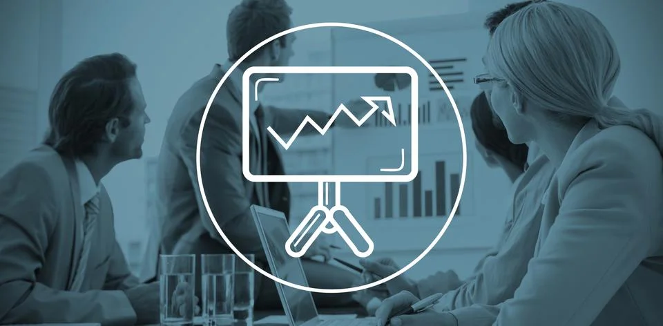Composite image of business presentation Stock Illustration