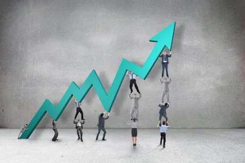 Composite image of business teamwork Stock Illustration