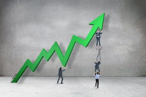 Composite image of business teamwork Stock Illustration