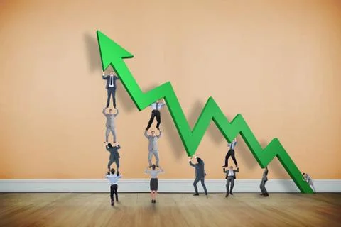 Composite image of business teamwork Stock Illustration
