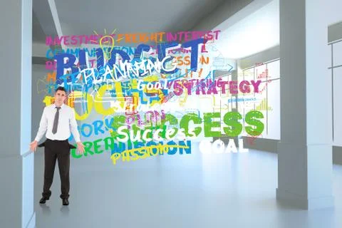 Composite image of businessman with empty pockets Stock Illustration