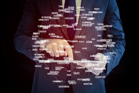 Composite image of businessman using his tablet pc 写真素材