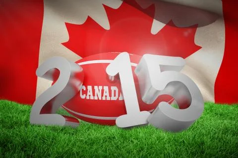 Composite image of canada rugby 2015 message Stock Illustration