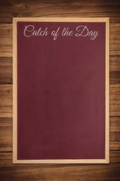 Composite image of catch of the day message Stock Illustration