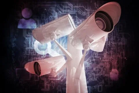 Composite image of cctv camera Stock Illustration