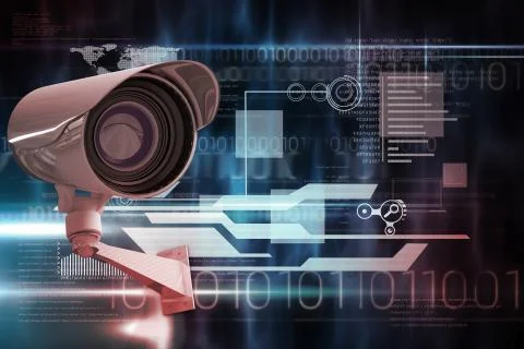 Composite image of cctv camera Stock Illustration