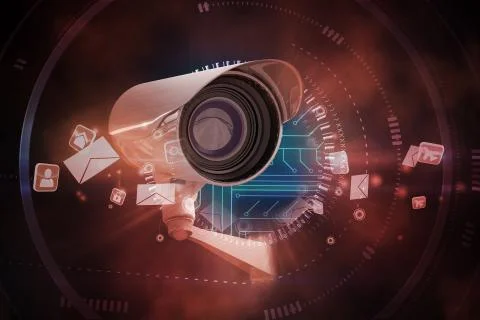 Composite image of cctv camera Stock Illustration
