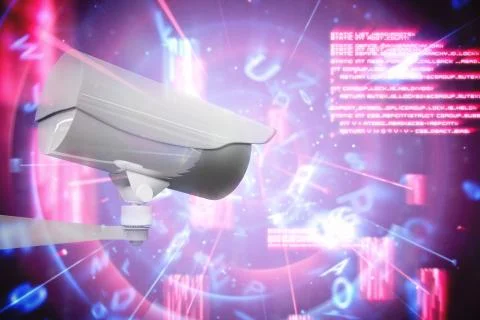 Composite image of cctv camera Stockillustratie