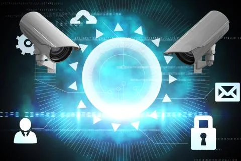 Composite image of cctv camera Stock Illustration