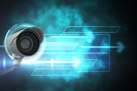 Composite image of cctv camera Stockillustratie