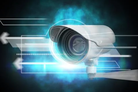 Composite image of cctv camera Stock Illustration