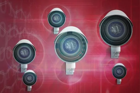 Composite image of cctv camera Stock Illustration