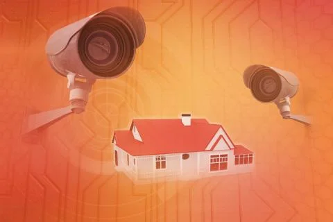 Composite image of cctv camera Stock Illustration