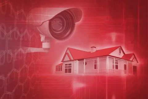 Composite image of cctv camera Stock Illustration