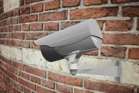 Composite image of cctv camera Ilustración de archivo