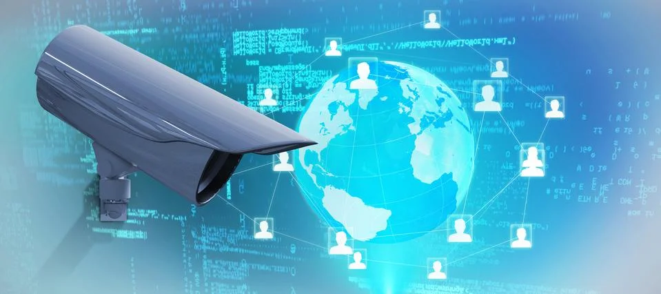 Composite image of cctv camera Stock Illustration