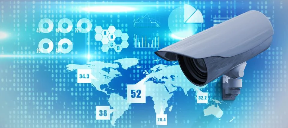 Composite image of cctv camera Stock Illustration