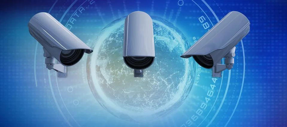 Composite image of cctv camera Stock Illustration