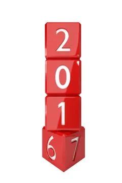 Composite image of changing year stack of cubes 스톡 일러스트
