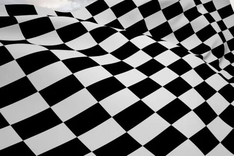 Composite image of checkered flag Stock Illustration