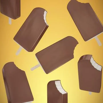 Composite image of chocolate ice-cream Stock Illustration
