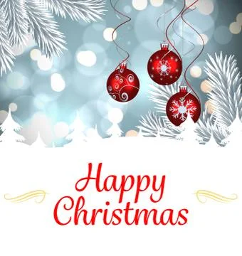 Composite image of christmas card Illustrazione stock