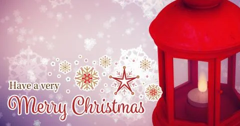 Composite image of christmas card Illustrazione stock