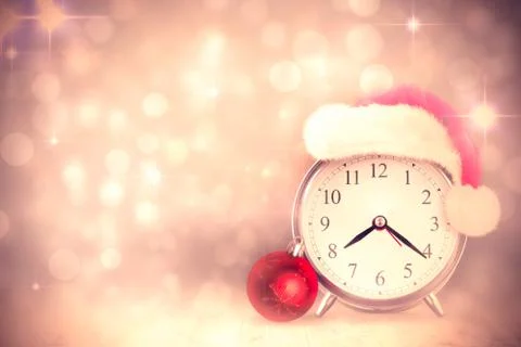 Composite image of christmas clock Stock Illustration