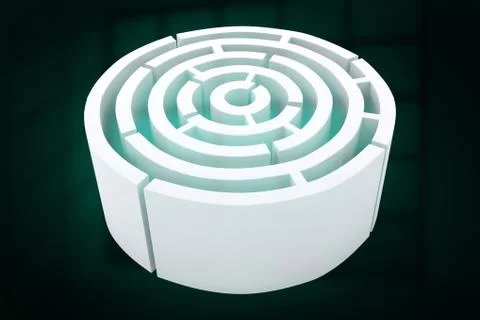 Composite image of circle maze Ilustración de archivo