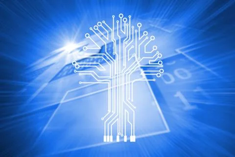 Composite image of circuit board background Stock Illustration