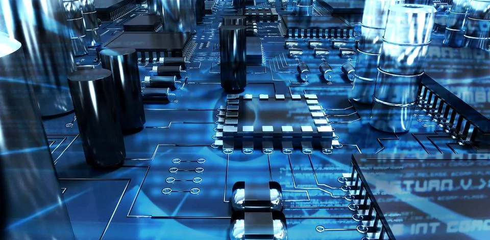 Composite image of close up of circuit board 스톡 일러스트