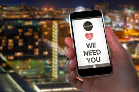 Composite image of close-up of hand holding mobile Stock Photos
