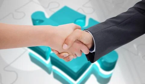 Composite image of close up of a handshake Stock Illustration