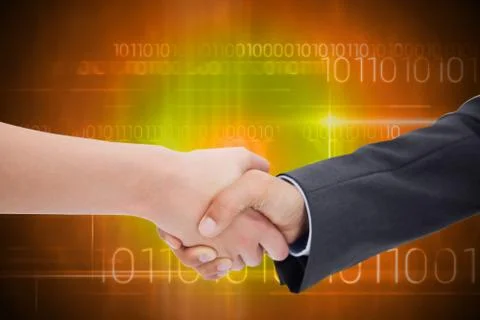 Composite image of close up of a handshake Stock Illustration