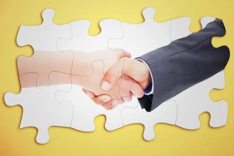 Composite image of close up of a handshake Stock Illustration