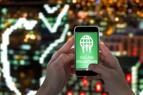 Composite image of close-up of man holding smart phone Stock Photos