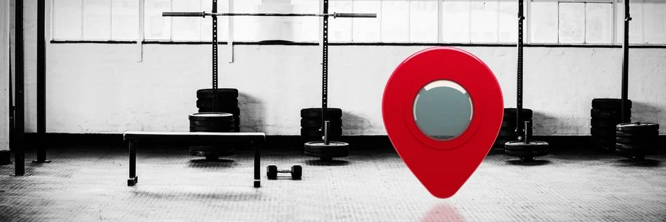 Composite image of close-up of map marker 写真素材