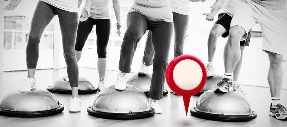 Composite image of close-up of map marker 写真素材