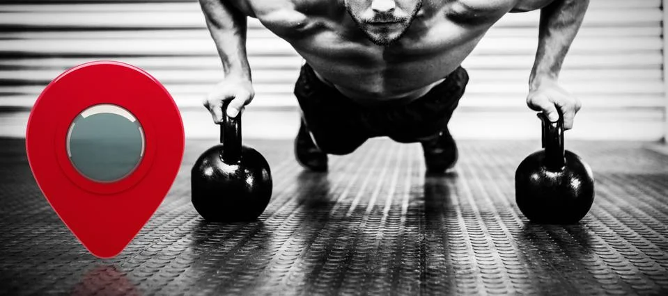 Composite image of close-up of map marker Stock Photos