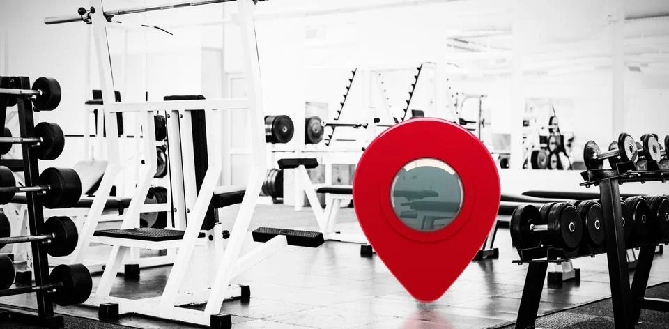 Composite image of close-up of map marker Stock Photos