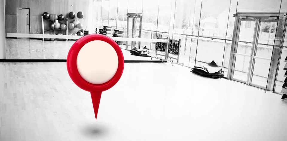 Composite image of close-up of map marker Stock Photos