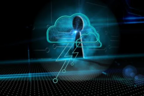 Composite image of cloud computing background Stock Illustration